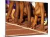 Detail of Runners Hands at the Start of a Mens 100M Race-Steven Sutton-Mounted Photographic Print