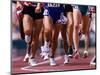 Detail of Runners Legs Competing in a Race-null-Mounted Photographic Print