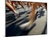 Detail of Runners Legs in A Road Race-null-Mounted Photographic Print