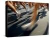 Detail of Runners Legs in Aroad Race-Steven Sutton-Stretched Canvas