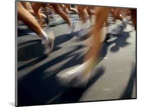 Detail of Runners Legs in Aroad Race-Steven Sutton-Mounted Photographic Print