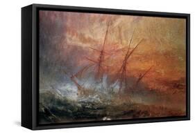 Detail of Sailing Ship from The Slave Ship-J. M. W. Turner-Framed Stretched Canvas