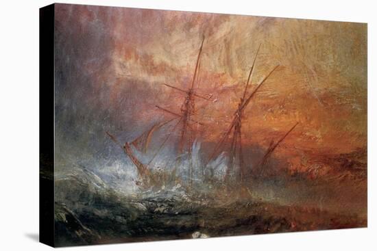 Detail of Sailing Ship from The Slave Ship-J. M. W. Turner-Stretched Canvas