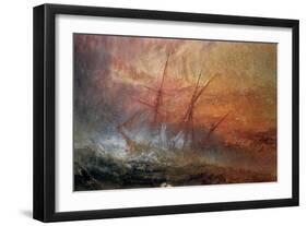 Detail of Sailing Ship from The Slave Ship-J. M. W. Turner-Framed Giclee Print