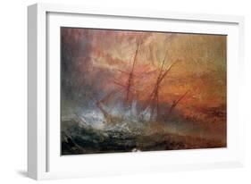 Detail of Sailing Ship from The Slave Ship-J. M. W. Turner-Framed Giclee Print