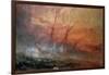 Detail of Sailing Ship from The Slave Ship-J. M. W. Turner-Framed Giclee Print