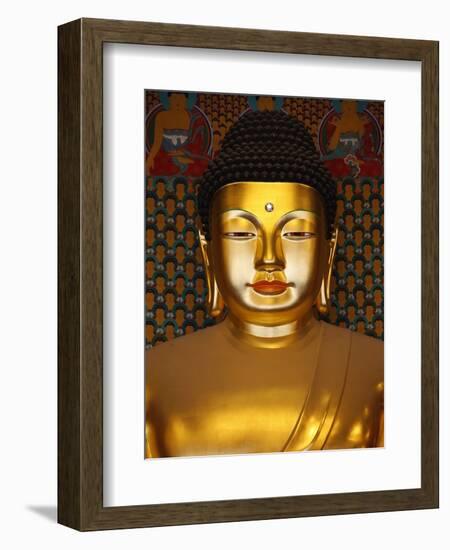 Detail of Sakyamuni Buddha Statue in Main Hall of Jogyesa Temple-Pascal Deloche-Framed Photographic Print