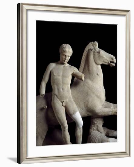 Detail of Sculpture Group of the Dioscuro-null-Framed Photographic Print