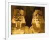 Detail of seated colossi of Ramesses II at Abu Simbel temple-Franz-Marc Frei-Framed Photographic Print