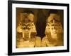 Detail of seated colossi of Ramesses II at Abu Simbel temple-Franz-Marc Frei-Framed Photographic Print