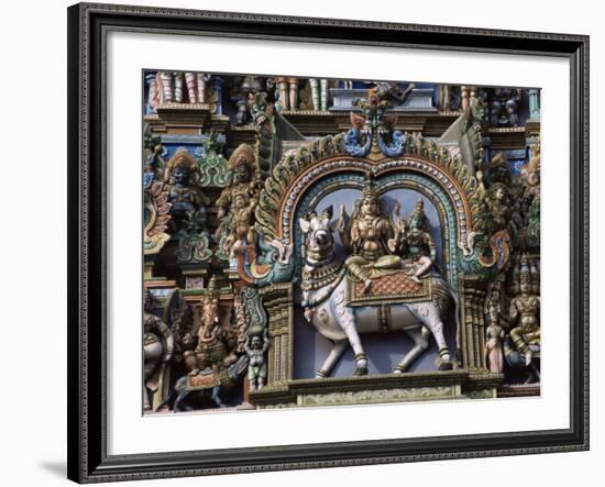 Detail of Shri Meenakshi-Sundareshwarar Temnple, Madurai, Tamil Nadu State, India-Jane Sweeney-Framed Photographic Print