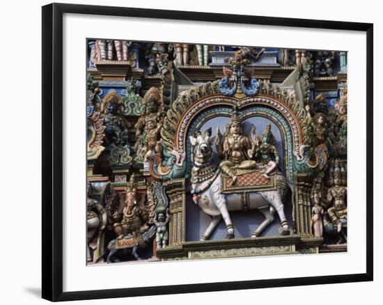 Detail of Shri Meenakshi-Sundareshwarar Temnple, Madurai, Tamil Nadu State, India-Jane Sweeney-Framed Photographic Print