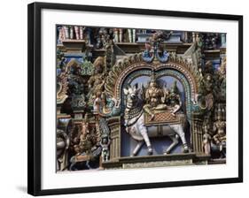 Detail of Shri Meenakshi-Sundareshwarar Temnple, Madurai, Tamil Nadu State, India-Jane Sweeney-Framed Photographic Print