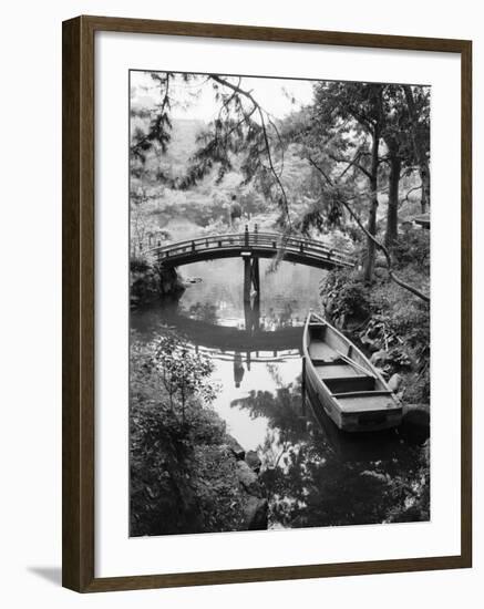 Detail of Shukkei-en Garden, Hiroshima, Japan-Walter Bibikow-Framed Premium Photographic Print