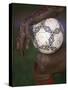 Detail of Soccer Playerand Ball-null-Stretched Canvas