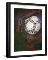 Detail of Soccer Playerand Ball-null-Framed Photographic Print