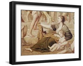 Detail of St. Cecilia Distributing Alms C.1612-15-Domenichino-Framed Giclee Print