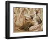 Detail of St. Cecilia Distributing Alms C.1612-15-Domenichino-Framed Giclee Print