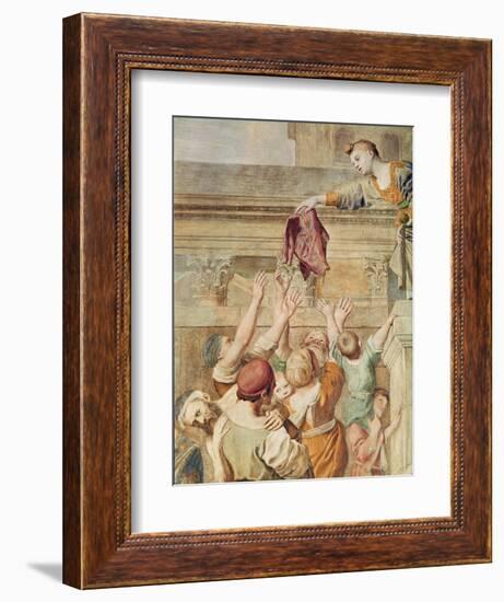 Detail of St. Cecilia Distributing Alms, C.1612-15-Domenichino-Framed Giclee Print