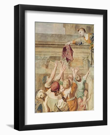 Detail of St. Cecilia Distributing Alms, C.1612-15-Domenichino-Framed Giclee Print