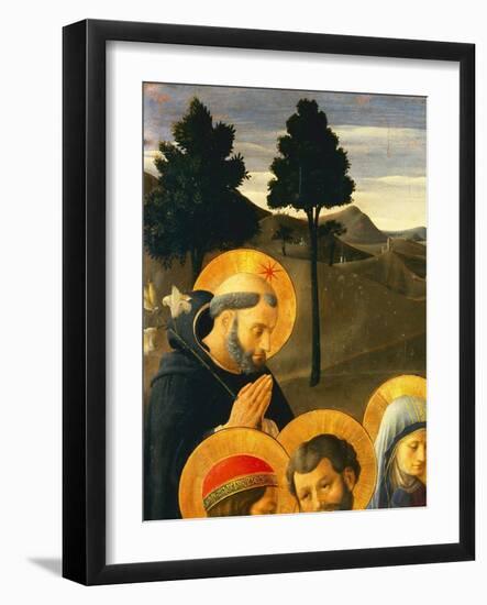 Detail of St. Dominic from the Crucifixion-Fra Angelico-Framed Giclee Print