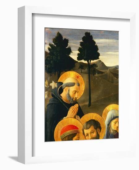 Detail of St. Dominic from the Crucifixion-Fra Angelico-Framed Giclee Print