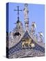 Detail of St. Mark's Basilica, Piazza San Marco (St. Mark's Square), Venice, Veneto, Italy-Guy Thouvenin-Stretched Canvas