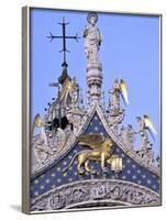 Detail of St. Mark's Basilica, Piazza San Marco (St. Mark's Square), Venice, Veneto, Italy-Guy Thouvenin-Framed Photographic Print