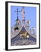 Detail of St. Mark's Basilica, Piazza San Marco (St. Mark's Square), Venice, Veneto, Italy-Guy Thouvenin-Framed Photographic Print