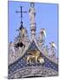 Detail of St. Mark's Basilica, Piazza San Marco (St. Mark's Square), Venice, Veneto, Italy-Guy Thouvenin-Mounted Photographic Print