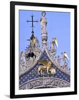 Detail of St. Mark's Basilica, Piazza San Marco (St. Mark's Square), Venice, Veneto, Italy-Guy Thouvenin-Framed Photographic Print