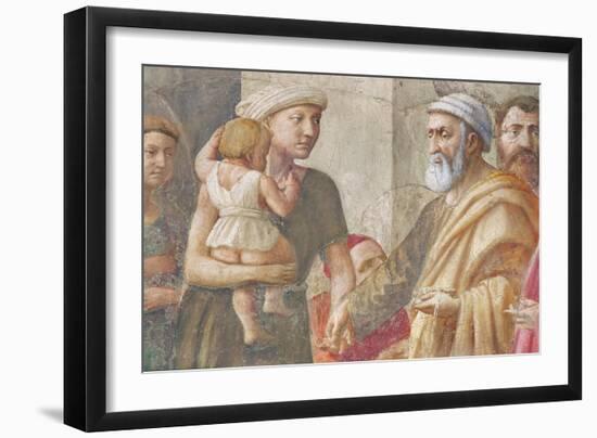 Detail of St Peter and the Woman and Child, from St. Peter and St. Paul Distributing Alms, C.1426…-Tommaso Masaccio-Framed Giclee Print