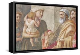 Detail of St Peter and the Woman and Child, from St. Peter and St. Paul Distributing Alms, C.1426…-Tommaso Masaccio-Framed Stretched Canvas