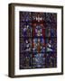 Detail of stained glass representing, Madonna and Child, Chartres Cathedral, Chartres, Eure-et-L...-Panoramic Images-Framed Photographic Print