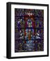 Detail of stained glass representing, Madonna and Child, Chartres Cathedral, Chartres, Eure-et-L...-Panoramic Images-Framed Photographic Print