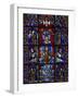 Detail of stained glass representing, Madonna and Child, Chartres Cathedral, Chartres, Eure-et-L...-Panoramic Images-Framed Photographic Print