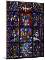 Detail of stained glass representing, Madonna and Child, Chartres Cathedral, Chartres, Eure-et-L...-Panoramic Images-Mounted Photographic Print