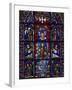 Detail of stained glass representing, Madonna and Child, Chartres Cathedral, Chartres, Eure-et-L...-Panoramic Images-Framed Photographic Print