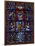 Detail of stained glass representing, Madonna and Child, Chartres Cathedral, Chartres, Eure-et-L...-Panoramic Images-Framed Photographic Print