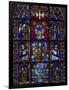 Detail of stained glass representing, Madonna and Child, Chartres Cathedral, Chartres, Eure-et-L...-Panoramic Images-Framed Photographic Print