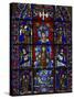 Detail of stained glass representing, Madonna and Child, Chartres Cathedral, Chartres, Eure-et-L...-Panoramic Images-Stretched Canvas