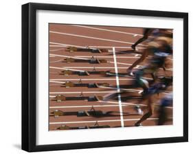 Detail of Start of Womens 100M Race-Steven Sutton-Framed Photographic Print