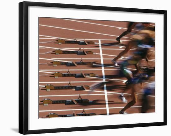 Detail of Start of Womens 100M Race-Steven Sutton-Framed Photographic Print