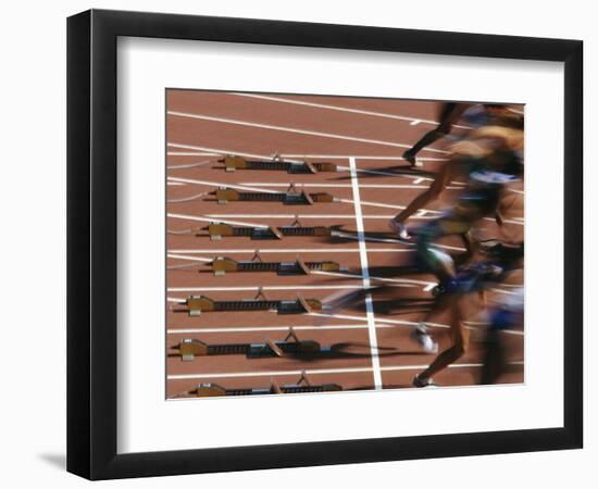 Detail of Start of Womens 100M Race-Steven Sutton-Framed Photographic Print