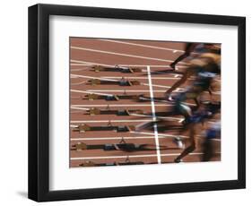 Detail of Start of Womens 100M Race-Steven Sutton-Framed Photographic Print