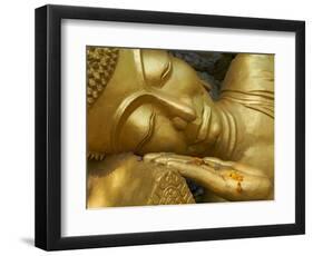 Detail of Statue of Buddha, Phu Si Hill, Luang Prabang, UNESCO World Heritage Site, Laos, Indochina-null-Framed Photographic Print