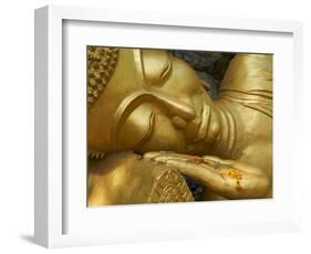 Detail of Statue of Buddha, Phu Si Hill, Luang Prabang, UNESCO World Heritage Site, Laos, Indochina-null-Framed Photographic Print