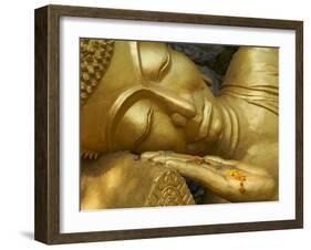 Detail of Statue of Buddha, Phu Si Hill, Luang Prabang, UNESCO World Heritage Site, Laos, Indochina-null-Framed Photographic Print