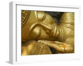 Detail of Statue of Buddha, Phu Si Hill, Luang Prabang, UNESCO World Heritage Site, Laos, Indochina-null-Framed Photographic Print
