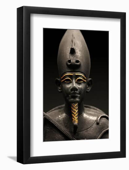 Detail of Statuette of Osiris Sitting-null-Framed Photographic Print